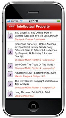 JDSupra iPhone app, law firm marketing