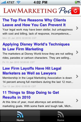 LawMarketing Portat iPhone app